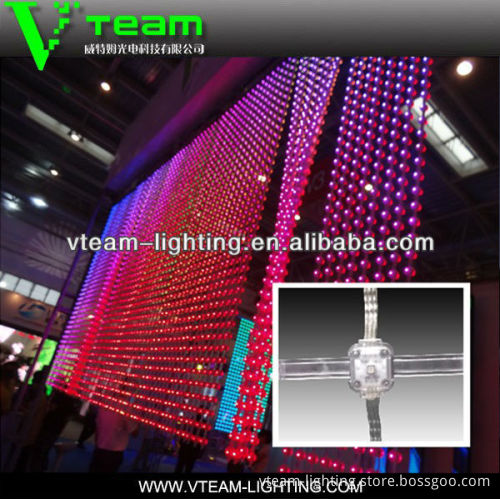 Flexible P55 soft LED mesh video wall for outdoor facade\'s decoration